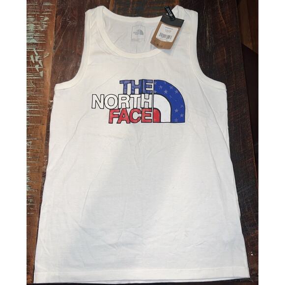 The North Face Other - Men's Sm North Face White Muscle Tank Patriotic Logo Beach Stringer USA America